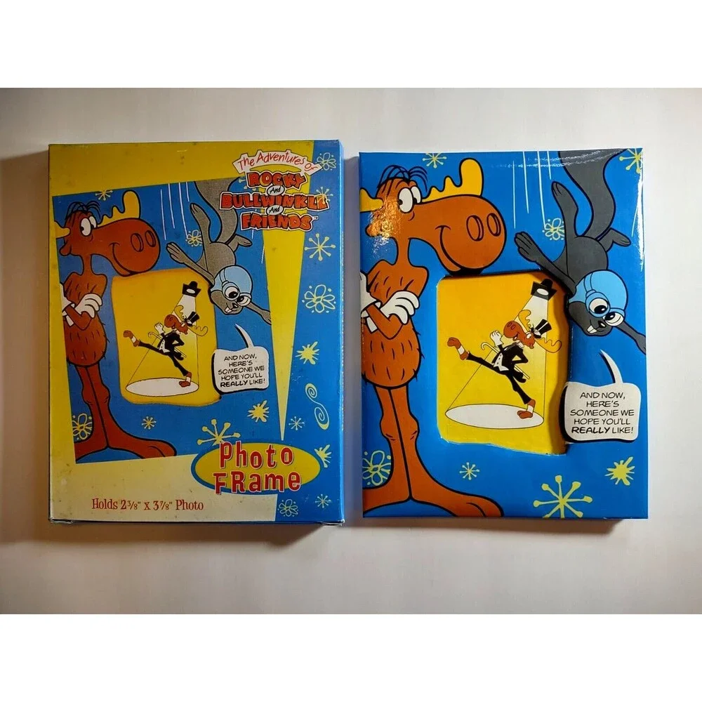 Adventures Of Rocky And Bullwinkle Vintage Photo Frame Licensed 1980's In Box